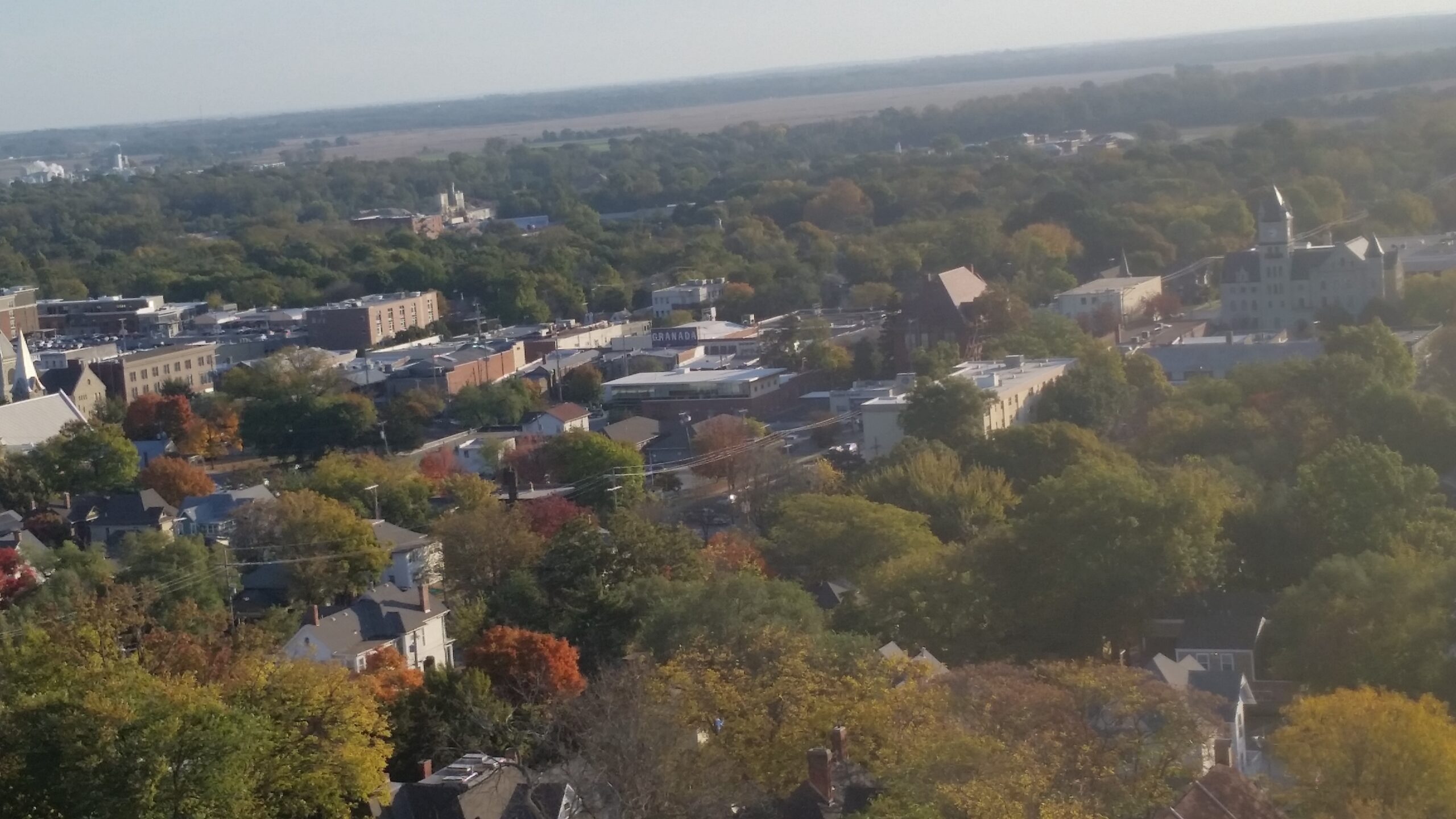 Downtown from Oread roof - Fall 2015